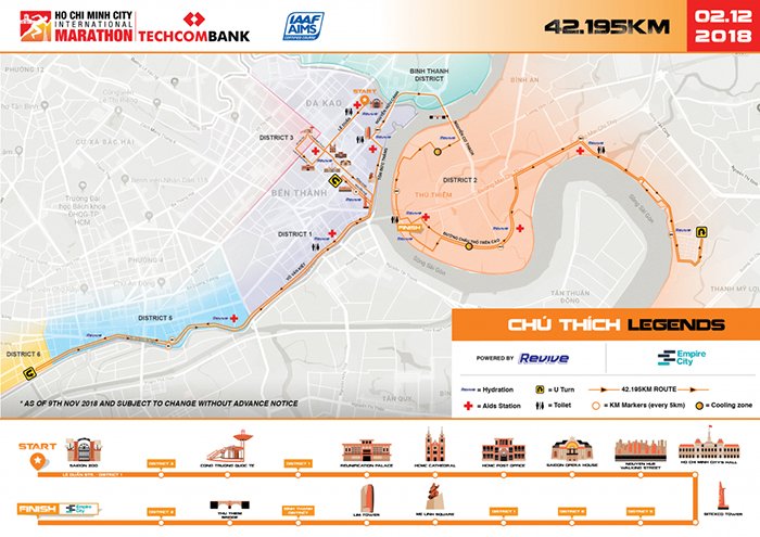techcombank course map route marathon 42km 1